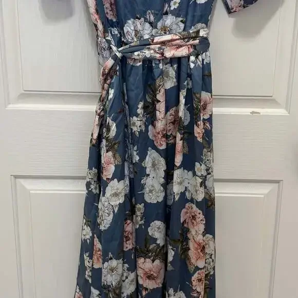 Baltic Born Birdie Blue Blush Floral Maxi Dress - Picture 3 of 9